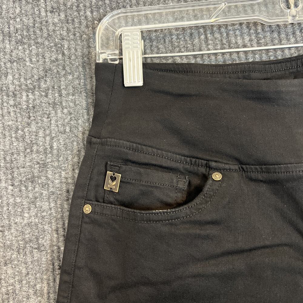 Belle by Kim Gravel Regular TripleLuxe Twill Mariner Crop Jeans Black Size 6 - Picture 6 of 13
